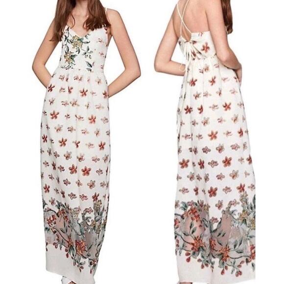 BCBGeneration Floral Burnout Maxi Dress M NWT - Picture 2 of 14